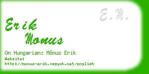 erik monus business card